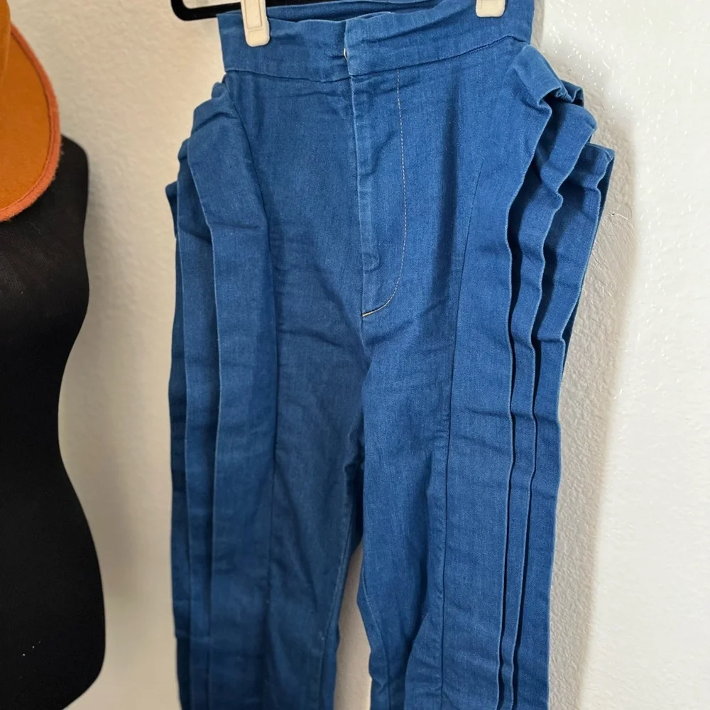 GREYSCALE stretch super high waisted ruffle jean! Sz S - Picture 5 of 8